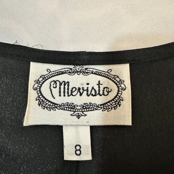 Vintage Mevisto Black Sheer Long Sleeve Dress, Size 8 - Picture 15 of 16